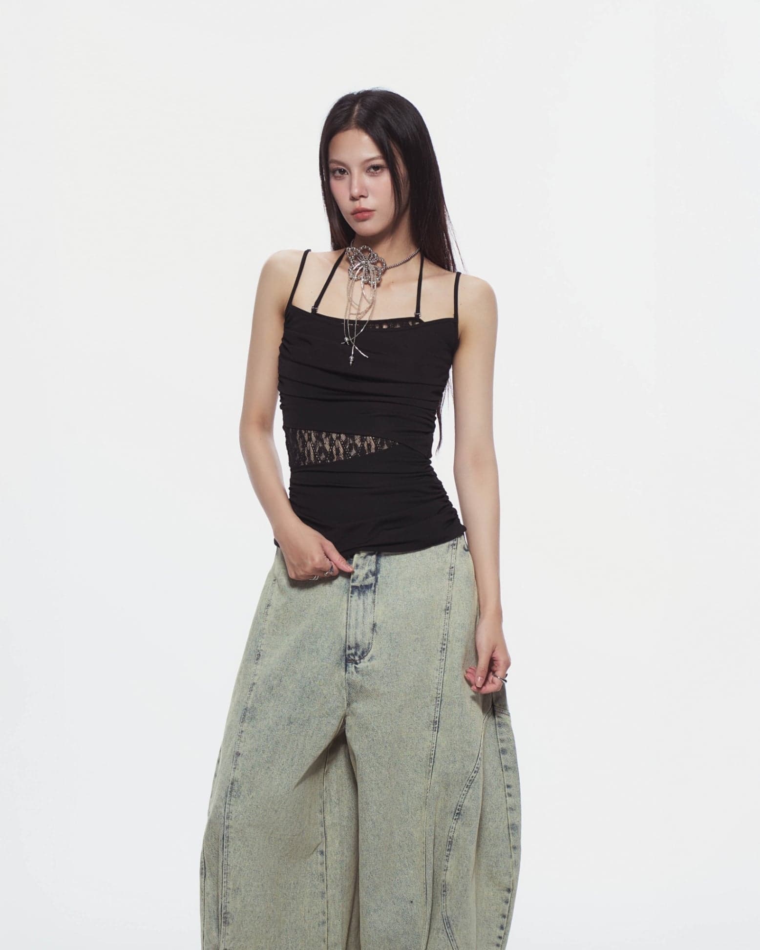 BunnyHill Aysel 蕾絲拼接上衣