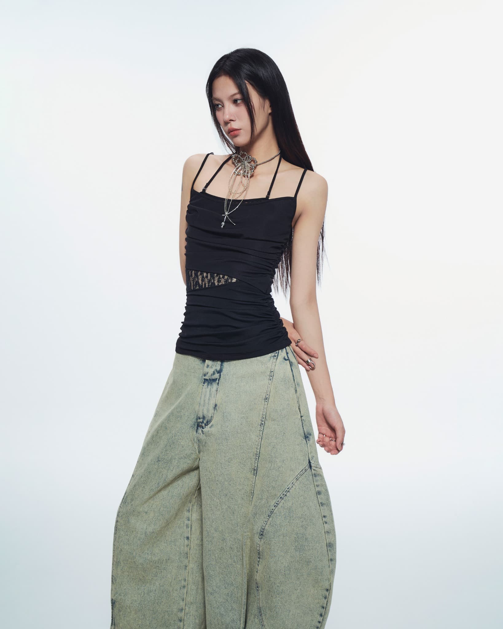 BunnyHill Aysel 蕾絲拼接上衣