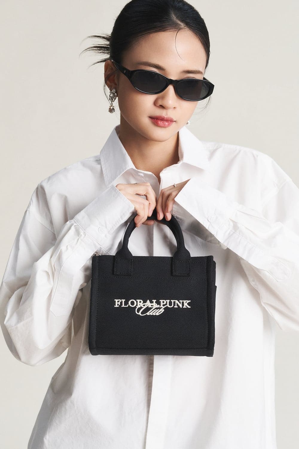 FloralPunk Carry On 帆布托特包 Mini