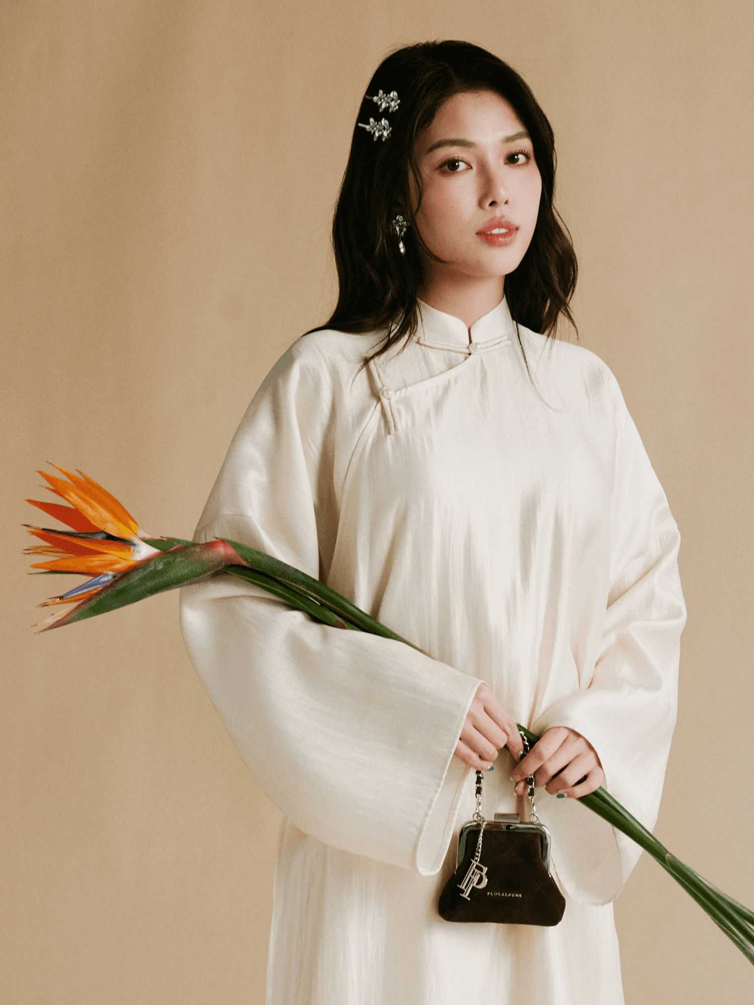 FloralPunk Mini Chinois 鏈帶小包(麂皮棕)