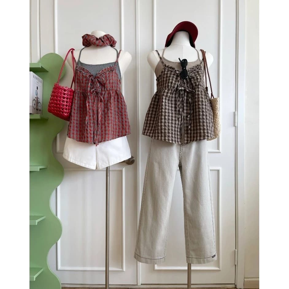 LENCLOTHING 細肩 babydoll 兩件式套組