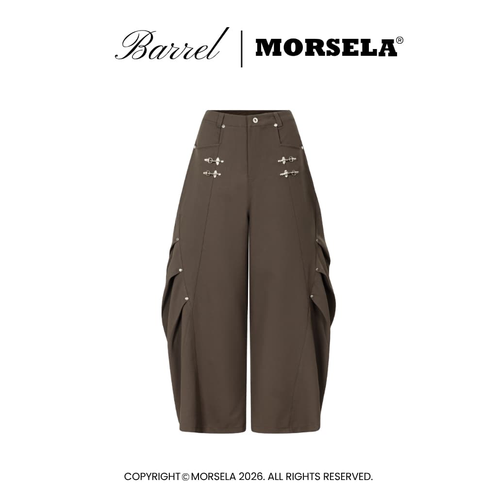 MORSELA BARREL 低腰寬管褲
