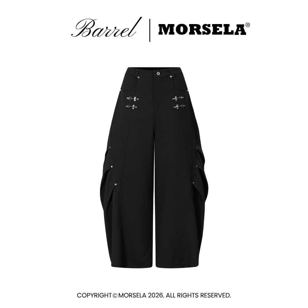MORSELA BARREL 低腰寬管褲